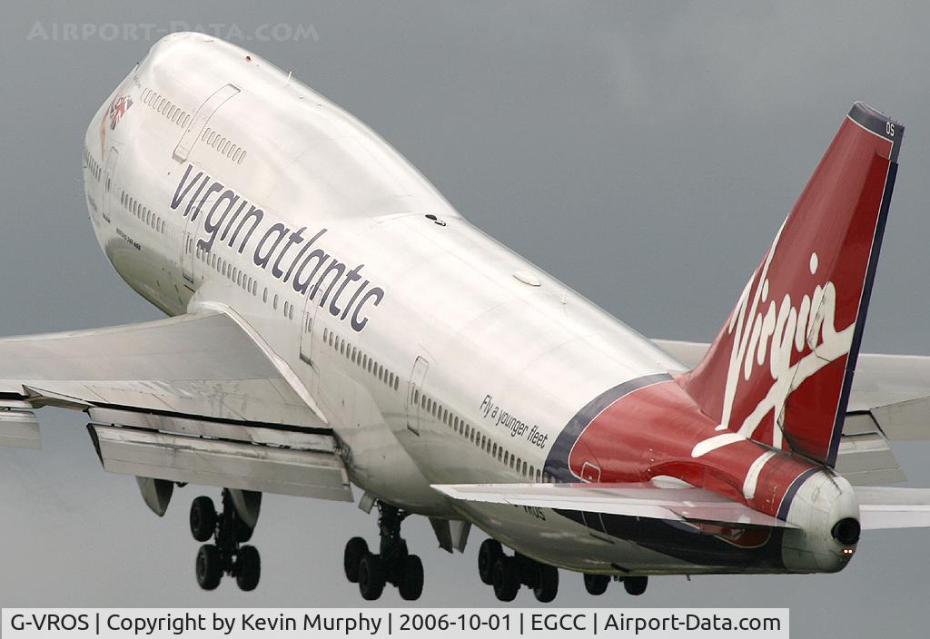 G-VROS, 2001 Boeing 747-443 C/N 30885, Virgin take off 24L.