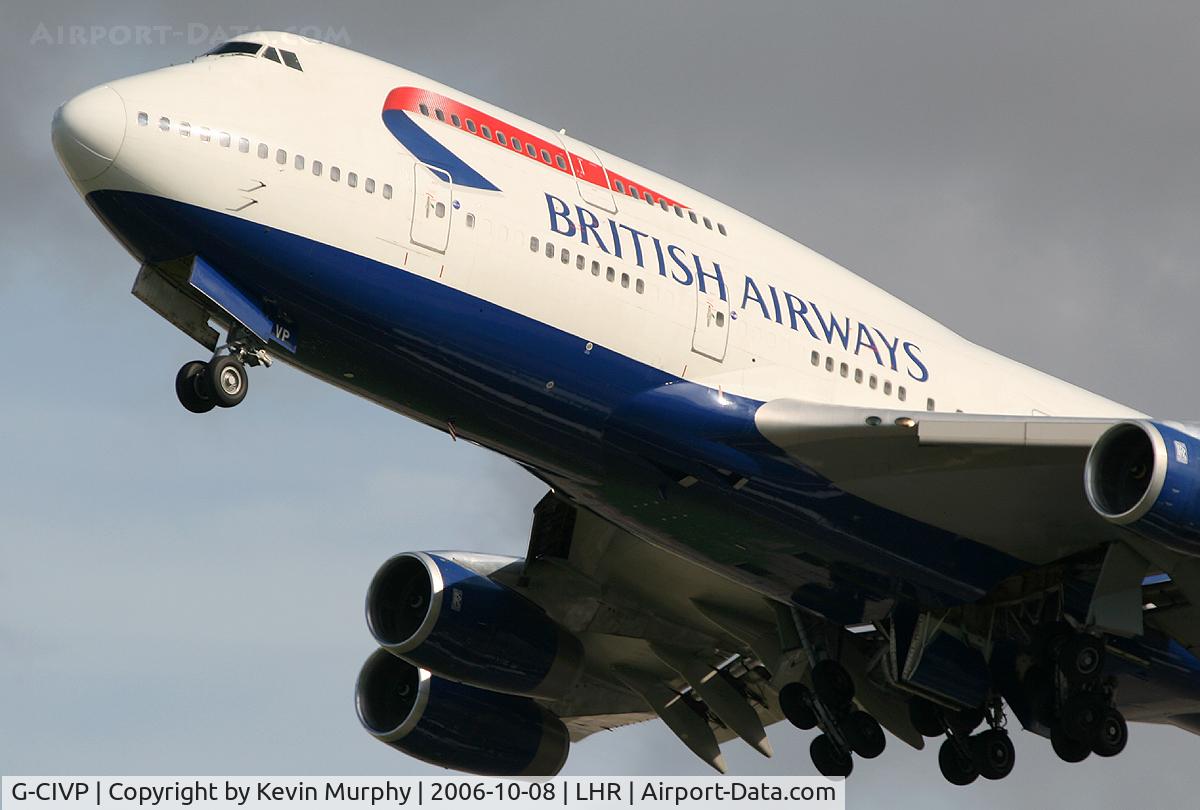 G-CIVP, 1998 Boeing 747-436 C/N 28850, Under a Jumbo
