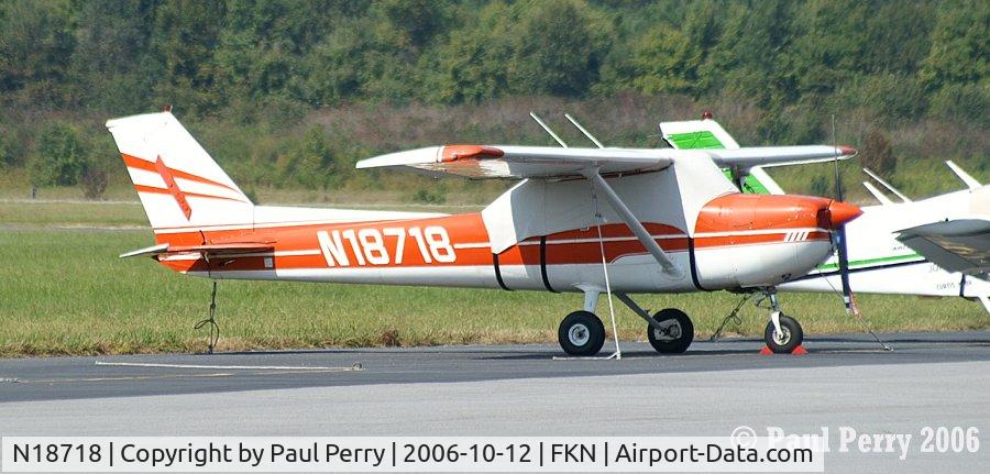 N18718, 1972 Cessna 150L C/N 15074058, Local-ish 150 Lima model on the ramp in Franklin