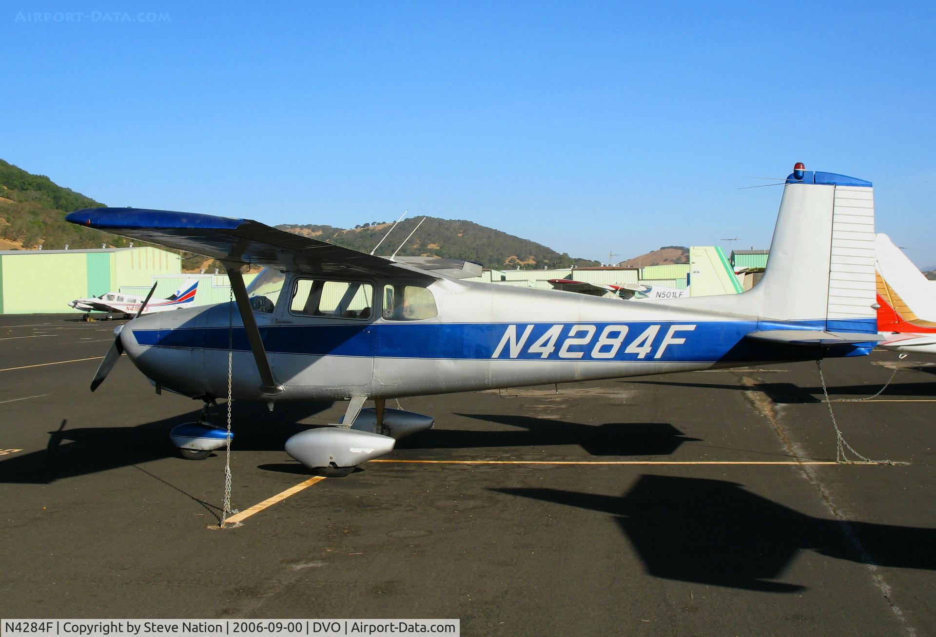 N4284F, 1958 Cessna 172 C/N 46184, 1958 Cessna straight-tailed 172 visiting from University Airport, Davis (CA) @ Gnoss Field (Novato), CA