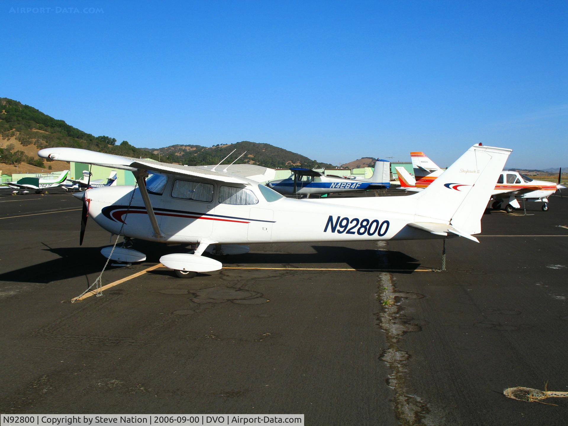 N92800, 1973 Cessna 172M C/N 17261620, Calhoun Inc. 1973 Cessna 172M visting from Las Vegas, NV @ Gnoss Field (Novato), CA