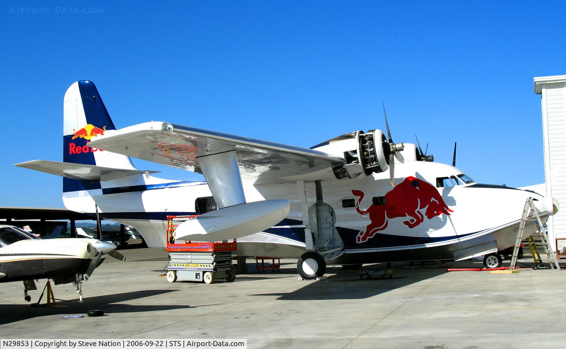 N29853, 1957 Grumman HU-16E Albatross C/N G-335, Red Bull (FH Management Resources) 1951 Grumman HU-16E (ex USCG 17246) under rebuild @ Sonoma County Airport (Santa Rosa), CA