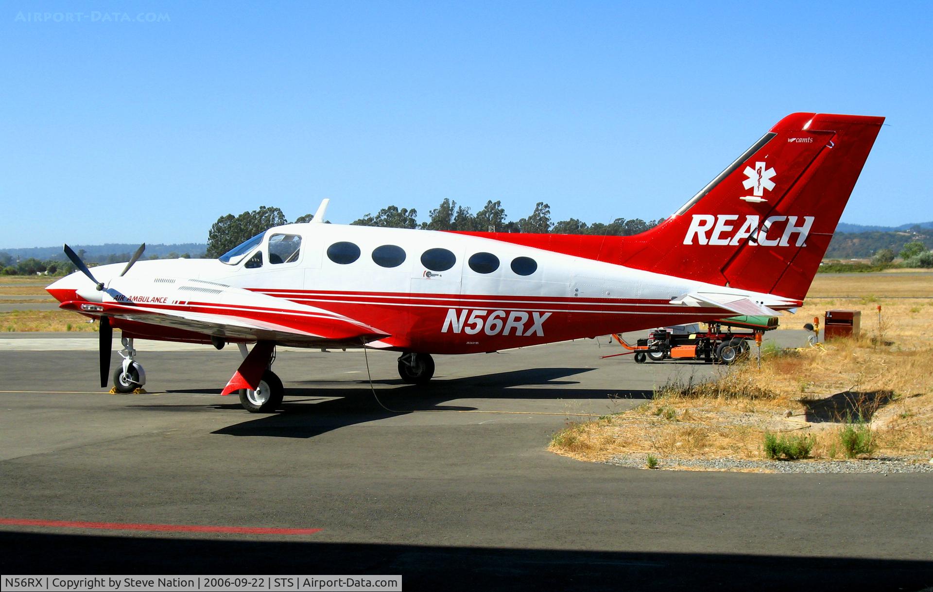 N56RX, 1976 Cessna 421C Golden Eagle C/N 421C0207, REACH (air ambulance) 1976 Cessna 421C @ Sonoma County Airport (Santa Rosa), CA
