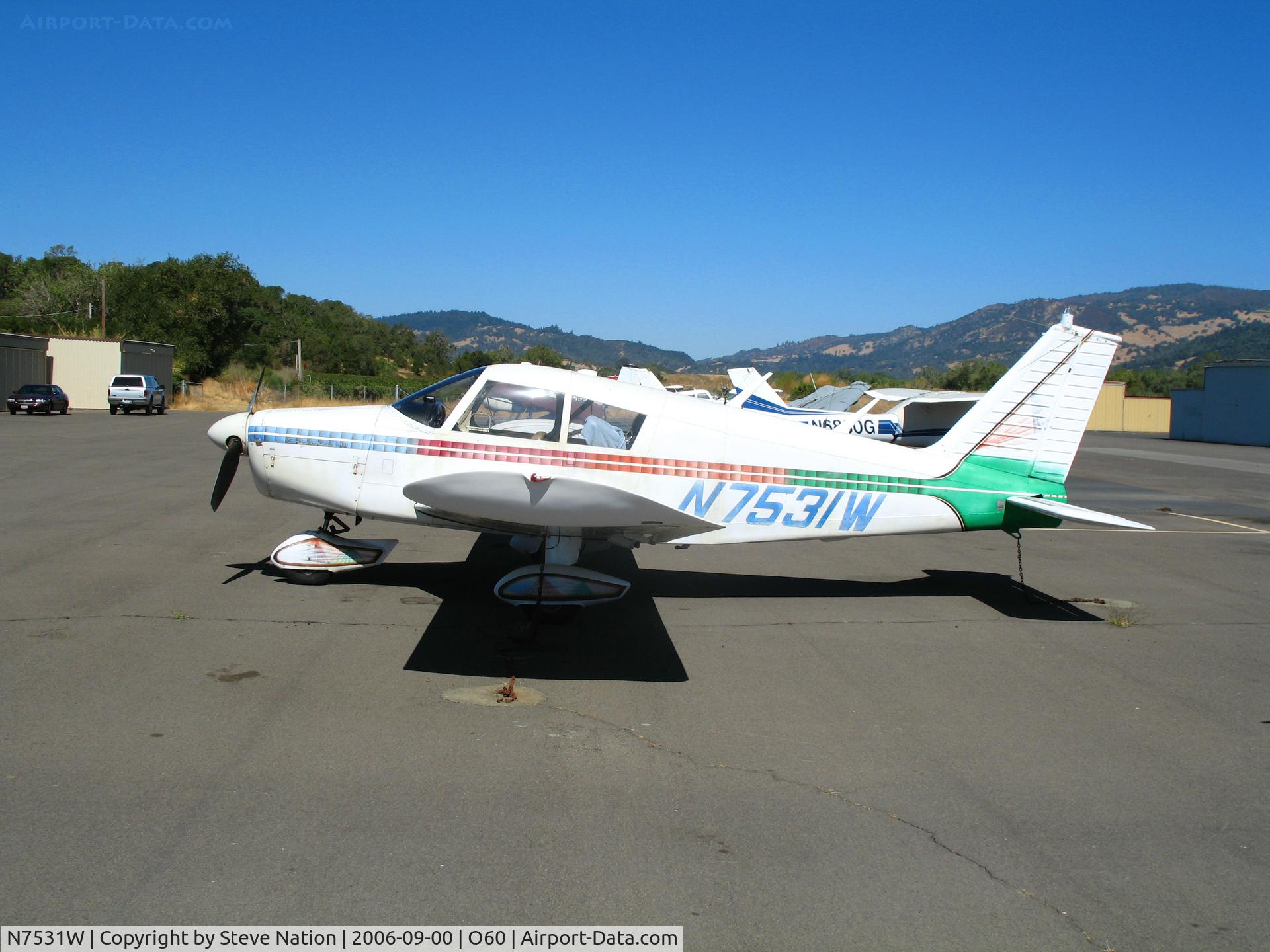 N7531W, 1963 Piper PA-28-180 C/N 28-1455, 1963 Piper PA-28-180 @ Cloverdale Municipal Airport, CA