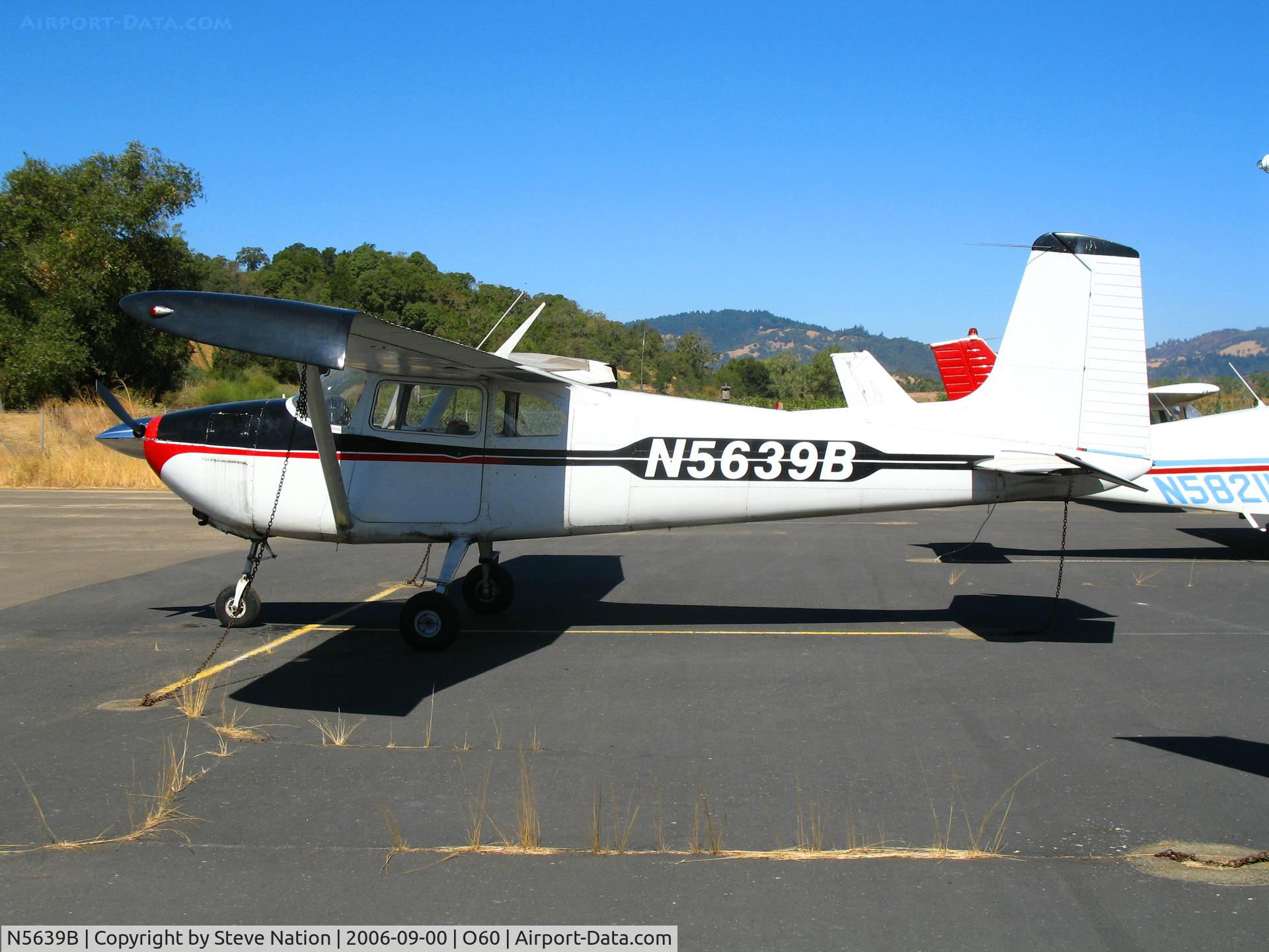 N5639B, 1956 Cessna 182 Skylane C/N 33639, 1956 straight-tailed Cessna 182 @ Cloverdale Municipal Airport, CA