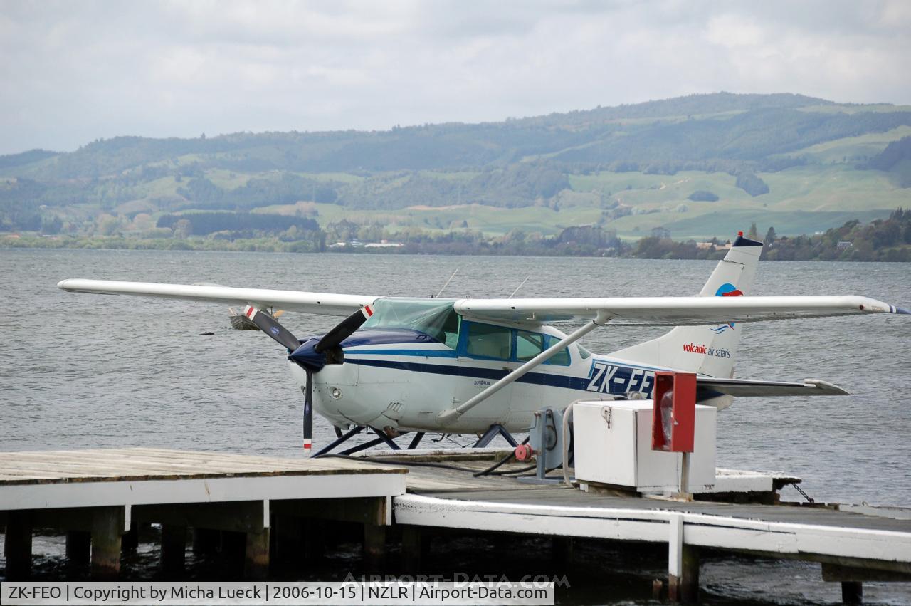 ZK-FEO, Cessna U206G Stationair C/N U20603797, Volcanic Air Safaris - moored on Lake Rotorua, New Zealand