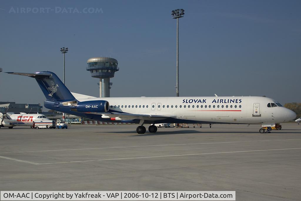 OM-AAC, 1993 Fokker 100 (F-28-0100) C/N 11460, Slovak Airlines Fokker 100