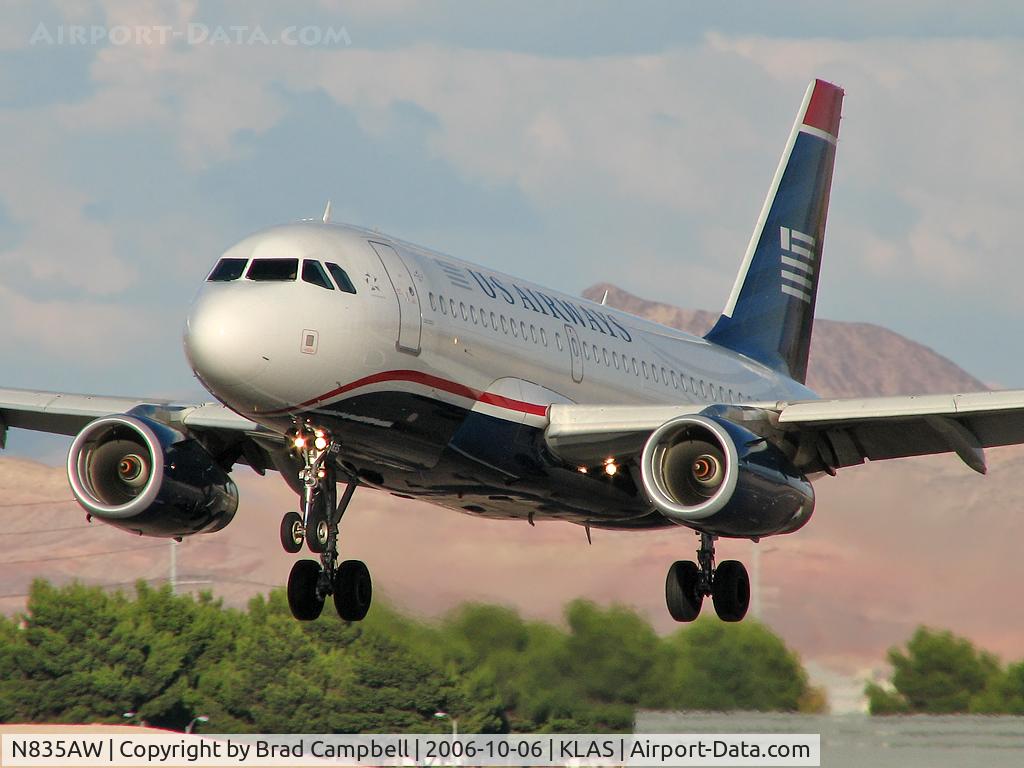 N835AW, 2005 Airbus A319-132 C/N 2458, US Airways / Airbus A319-132