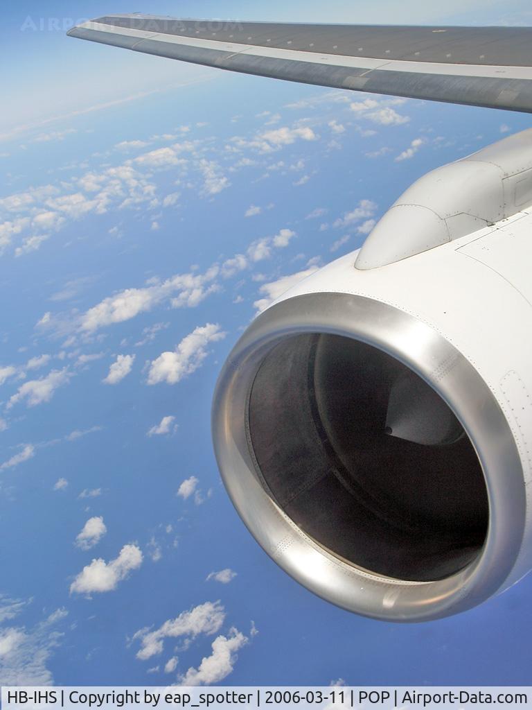 HB-IHS, 2000 Boeing 757-2G5 C/N 30394, In flight about 36000 feet above the atlantic