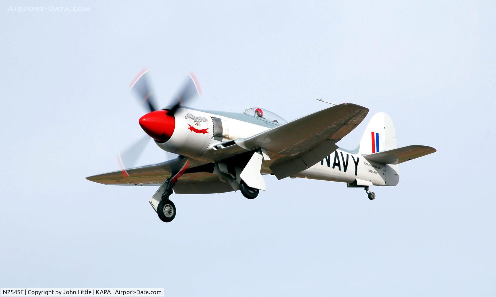 N254SF, 1956 Hawker FB60 Fury Replica C/N 37514, Landing
