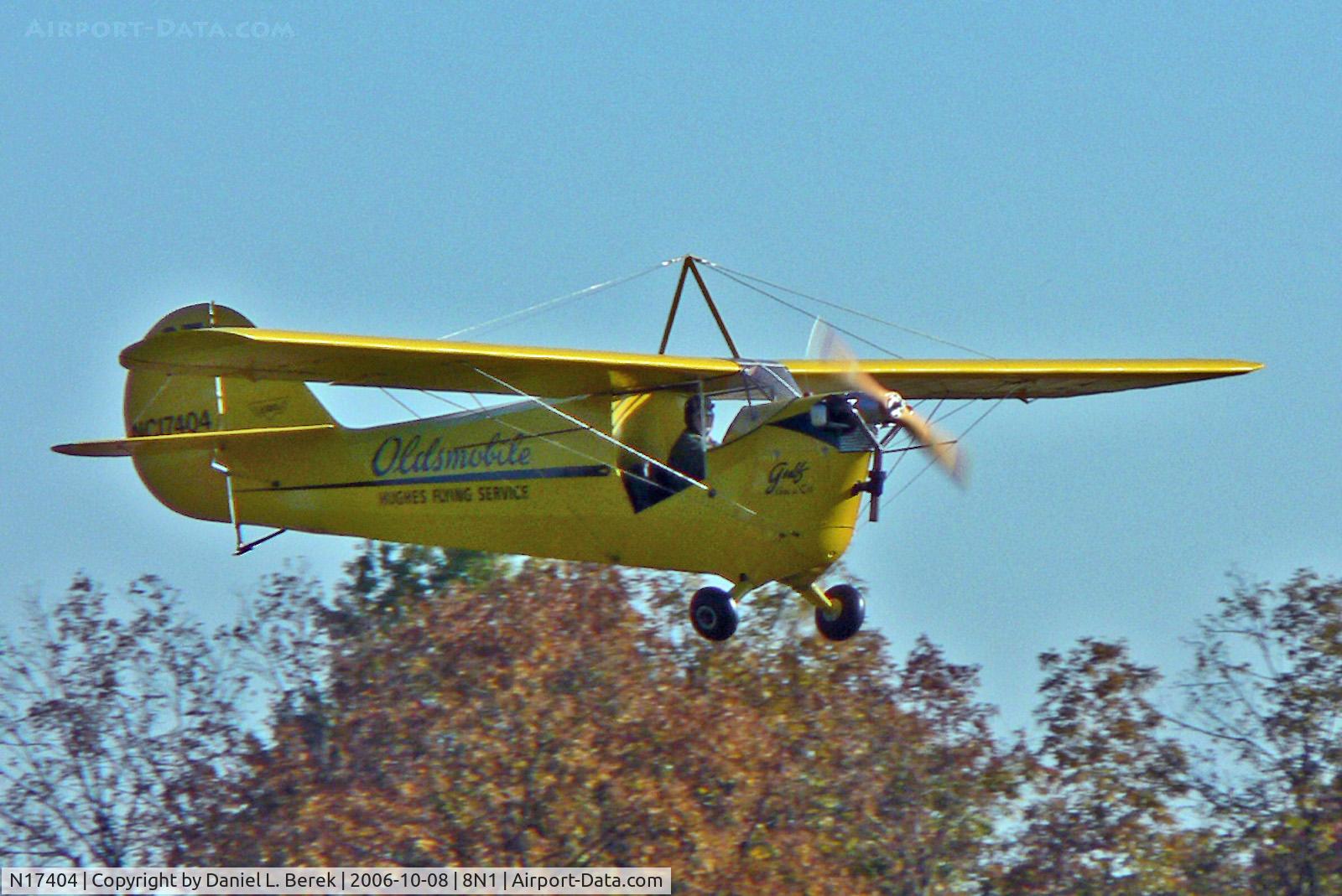 N17404, 1936 Aeronca C-3 C/N A-717, What the Aeronca C3 lacks in stature, it more than makes up in character. This particular aircraft made headlines in 1937 when a stunt pilot landed it atop a 1937 Oldsmobile sedan.