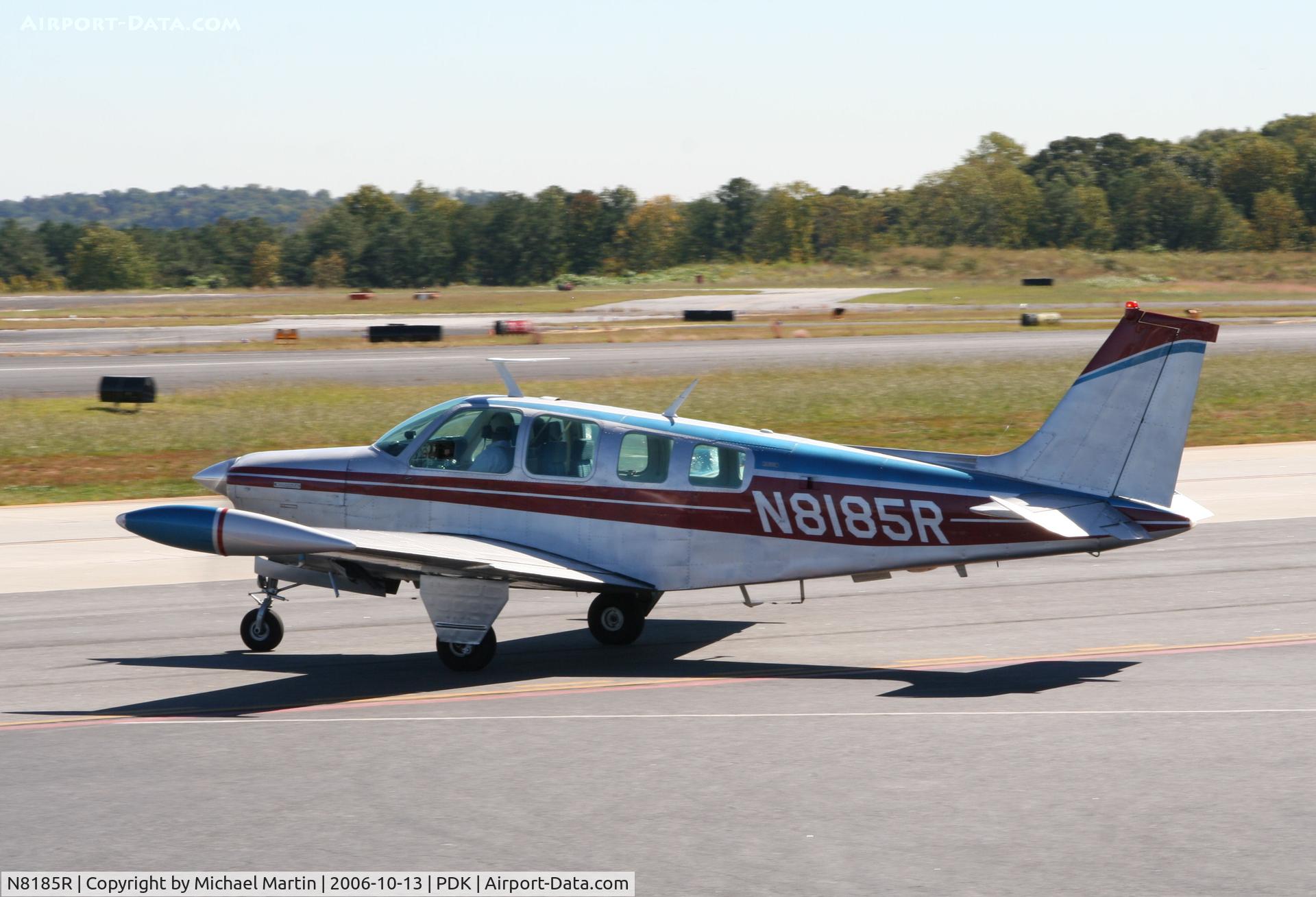 N8185R, 1974 Beech A36 Bonanza 36 C/N E-595, Taxing to Runway 34