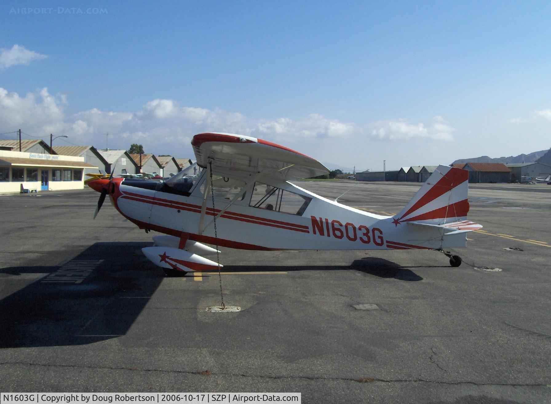N1603G, 1968 Champion 7ECA Citabria C/N 609, 1968 Champion 7ECA CITABRIA, Lycoming O-235 115 Hp