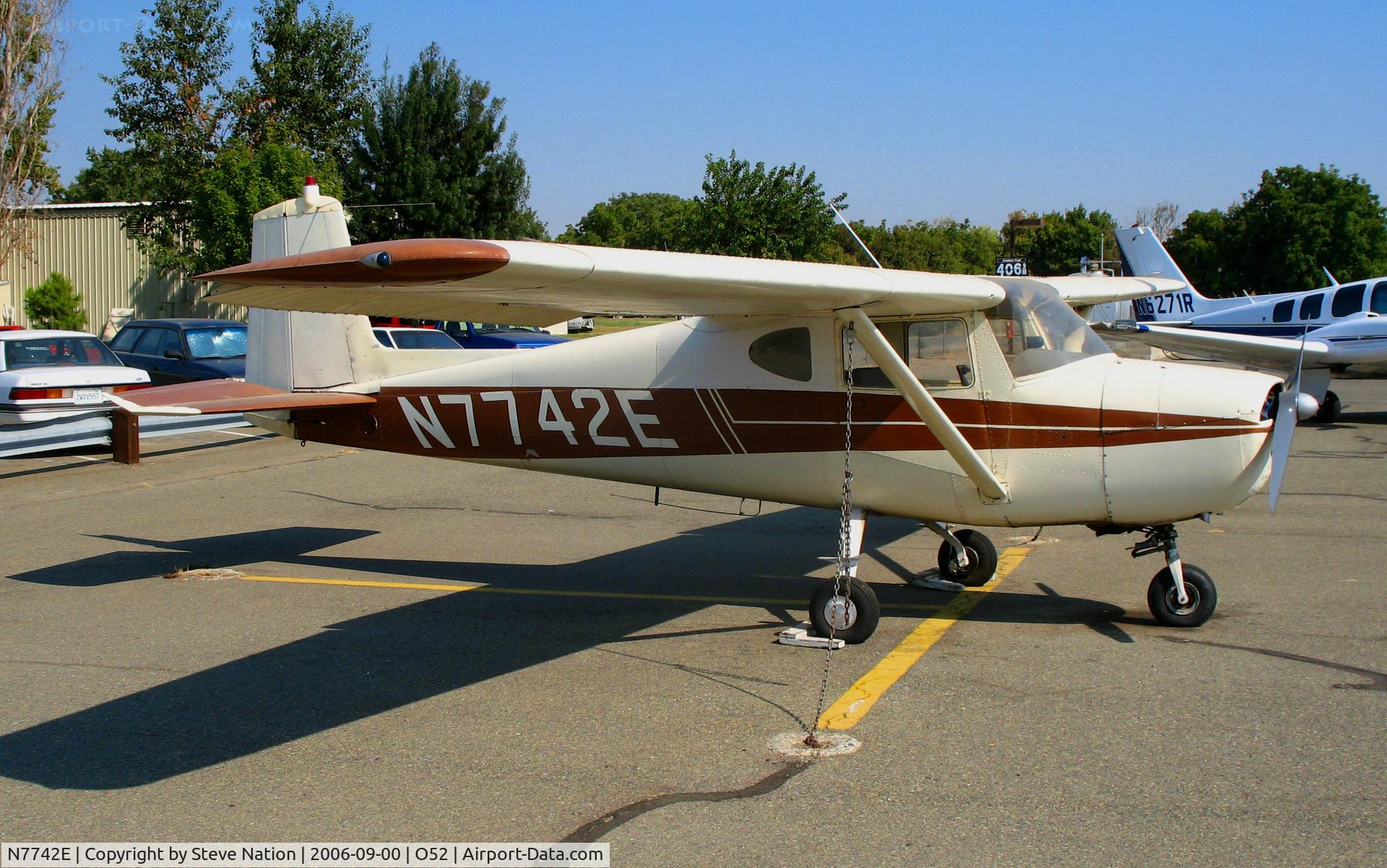 N7742E, 1959 Cessna 150 C/N 17542, Straight-tailed 1959 Cessna 150 @ Sutter County Airport (Yuba City), CA - certification issued day of photo