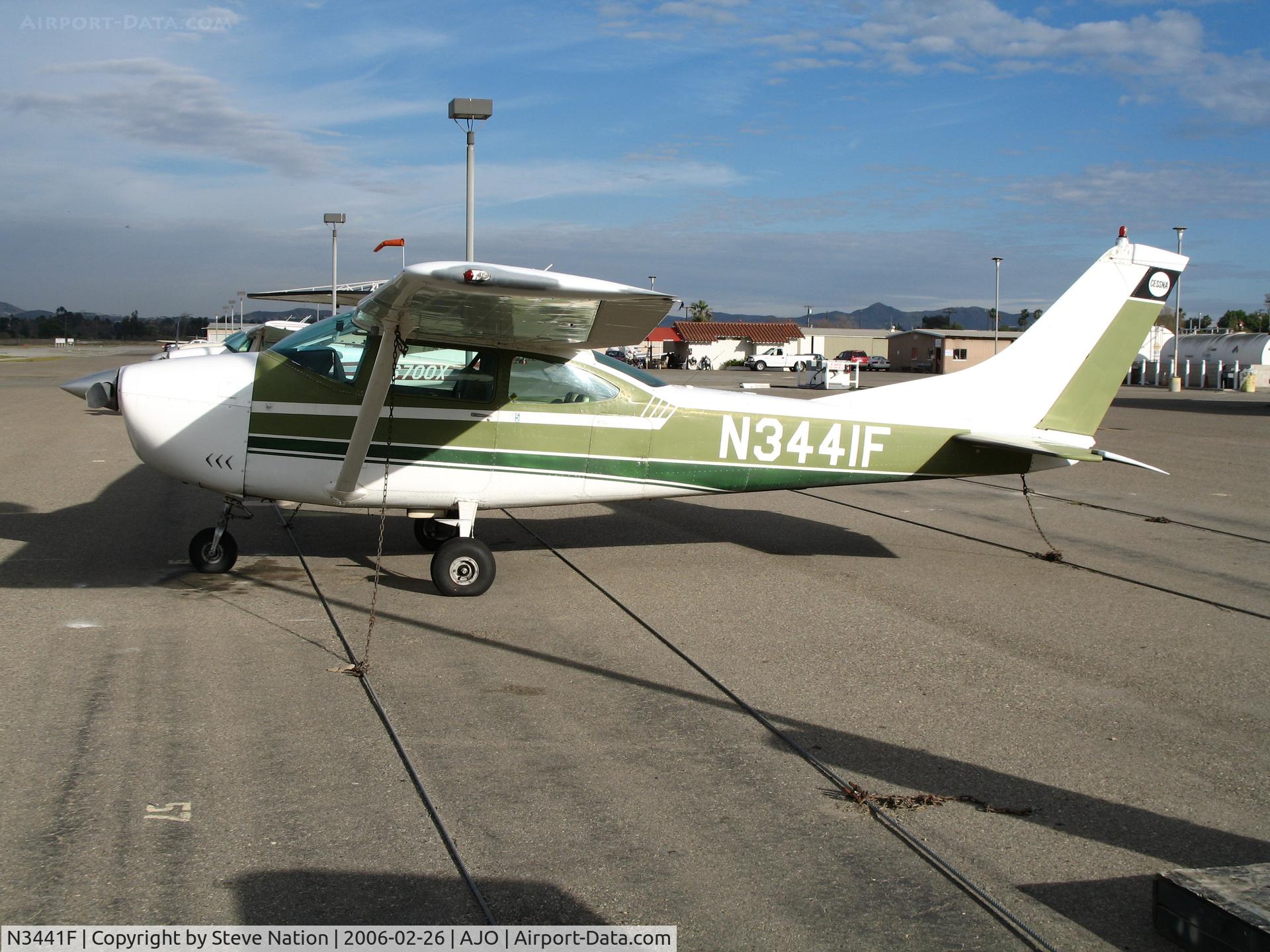 N3441F, 1966 Cessna 182J Skylane C/N 18257441, 1966 Cessna 182J @ Corona Municipal Airport, CA from Big Bear, CA