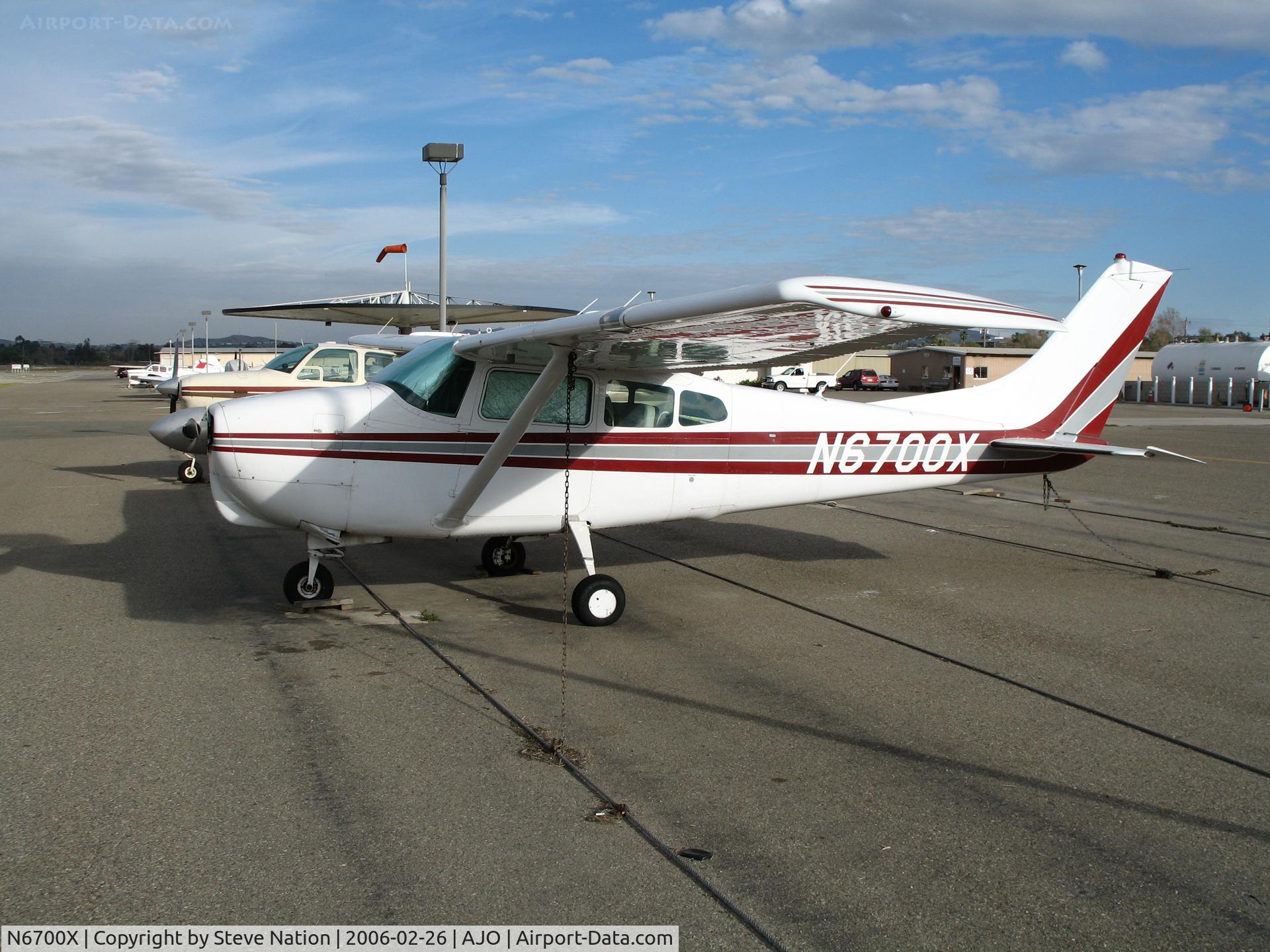 N6700X, Cessna 210A C/N 21057693, Cessna 210A @ Corona Municipal Airport, CA from Big Bear, CA