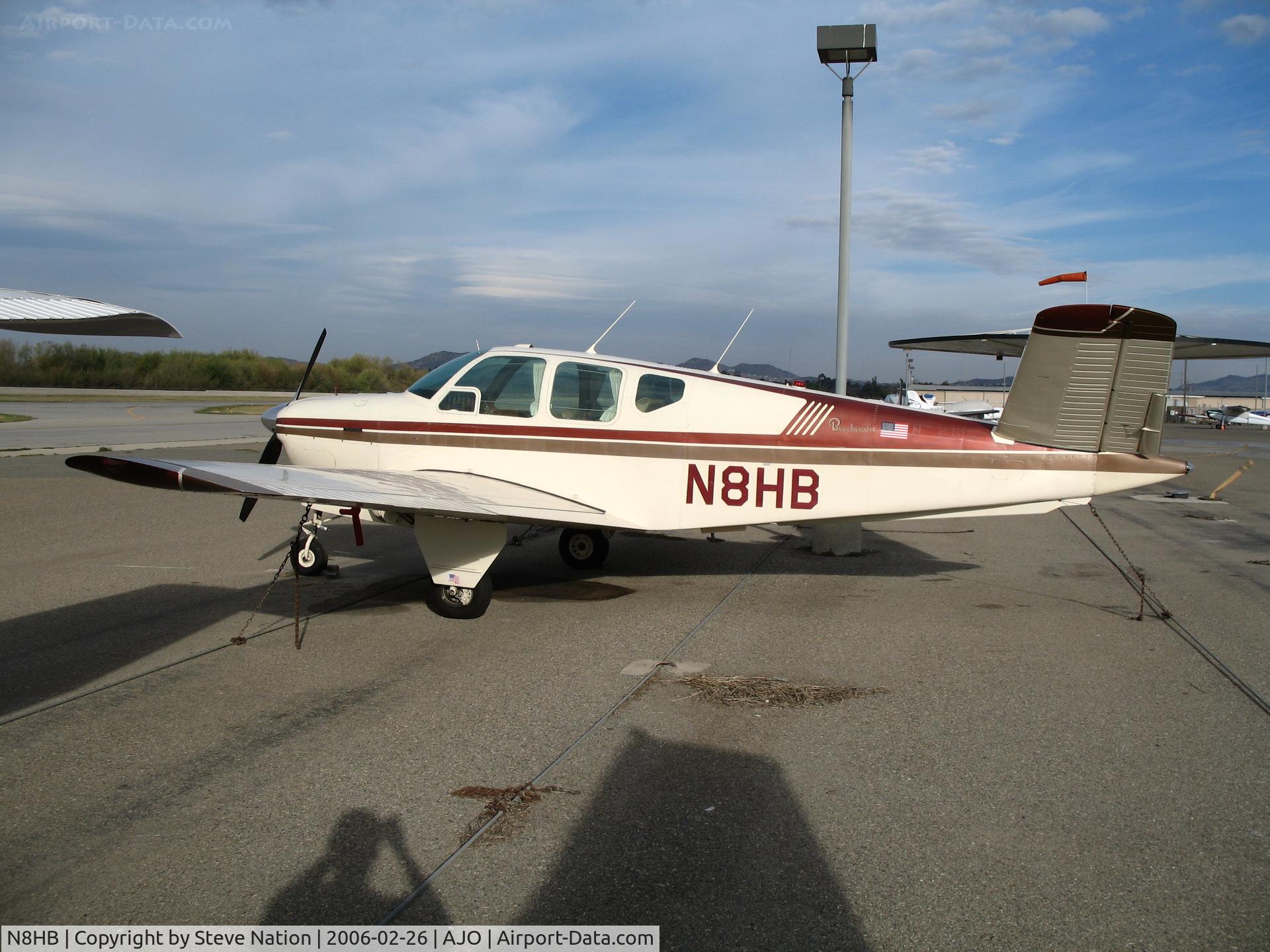 N8HB, 1955 Beech F35 Bonanza C/N D-4383, 1955 beech F35 Bonanza @ Corona Municipal Airport, CA