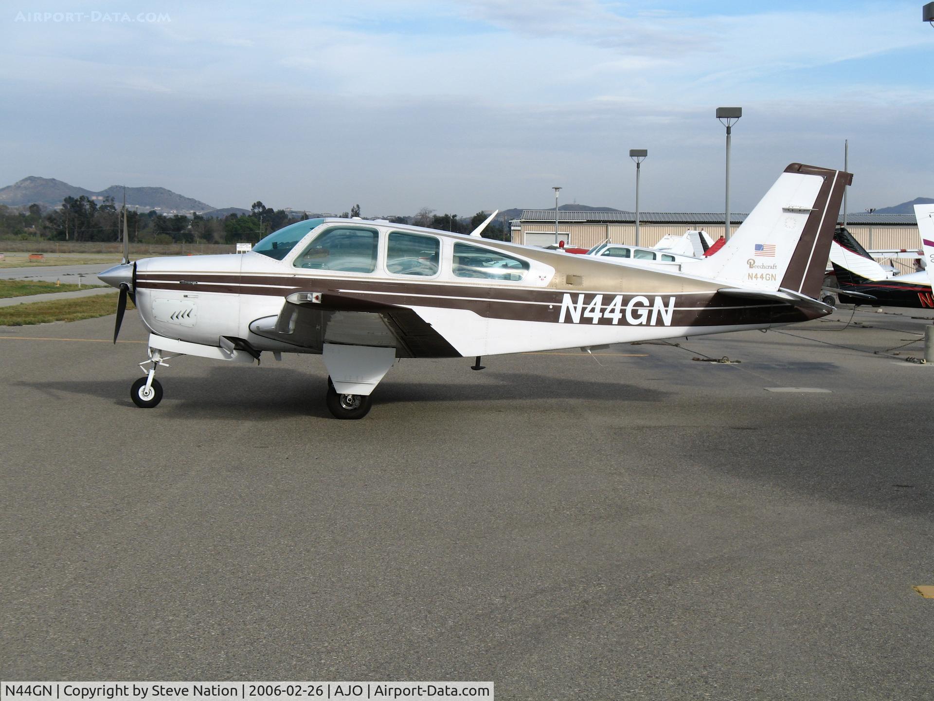 N44GN, 1975 Beech F33A Bonanza C/N CE-620, 1975 Beech F33A @ Corona Municipal Airport, CA
