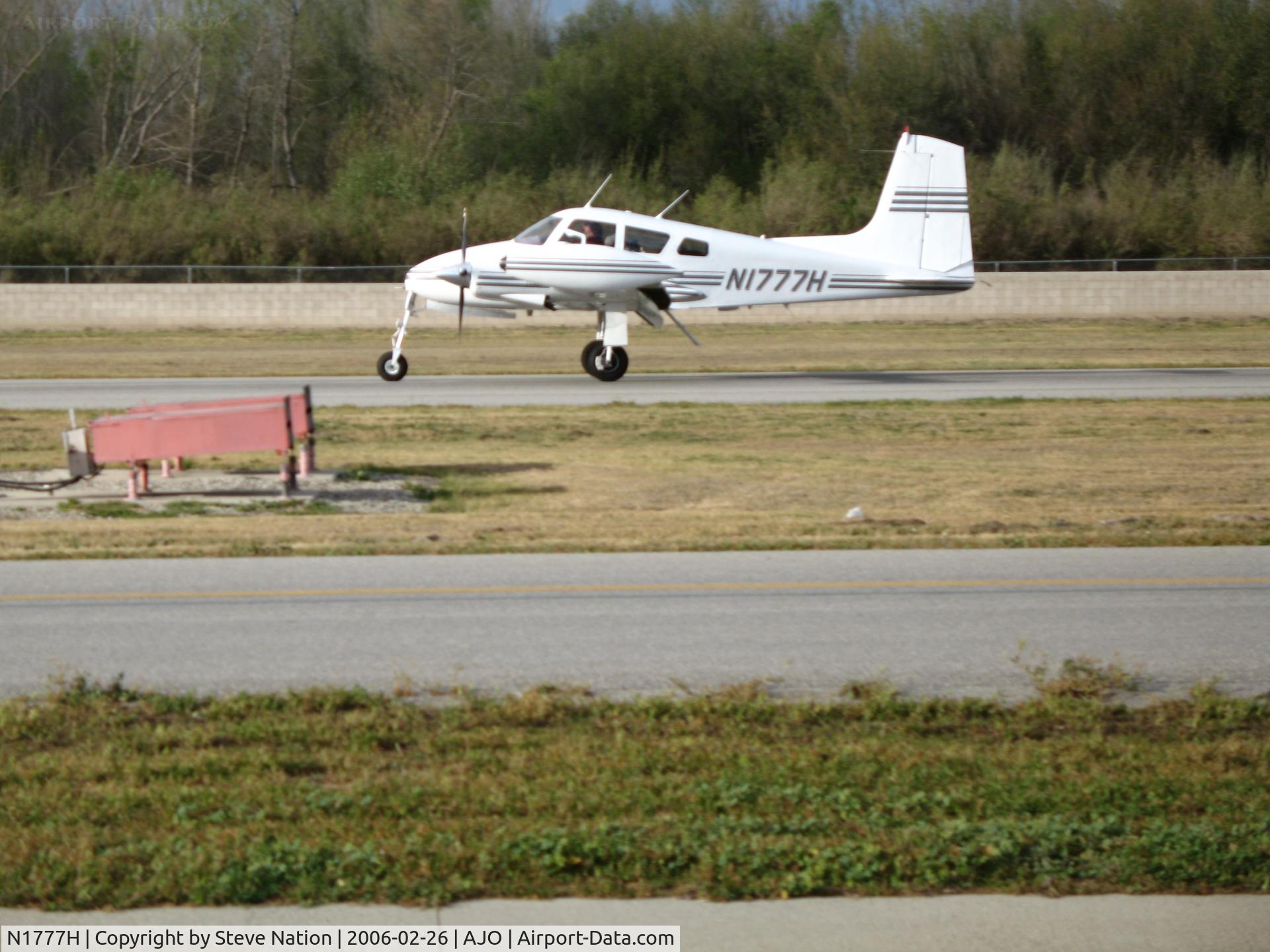 N1777H, 1959 Cessna 310C C/N 35877, 1959 Cessna 310C rolling out @ Corona Municipal Airport, CA