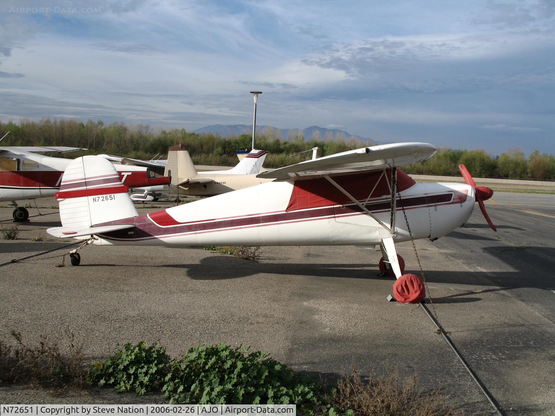 N72651, 1946 Cessna 140 C/N 9827, 1946 Cessna 140 @ Corona Municipal Airport, CA