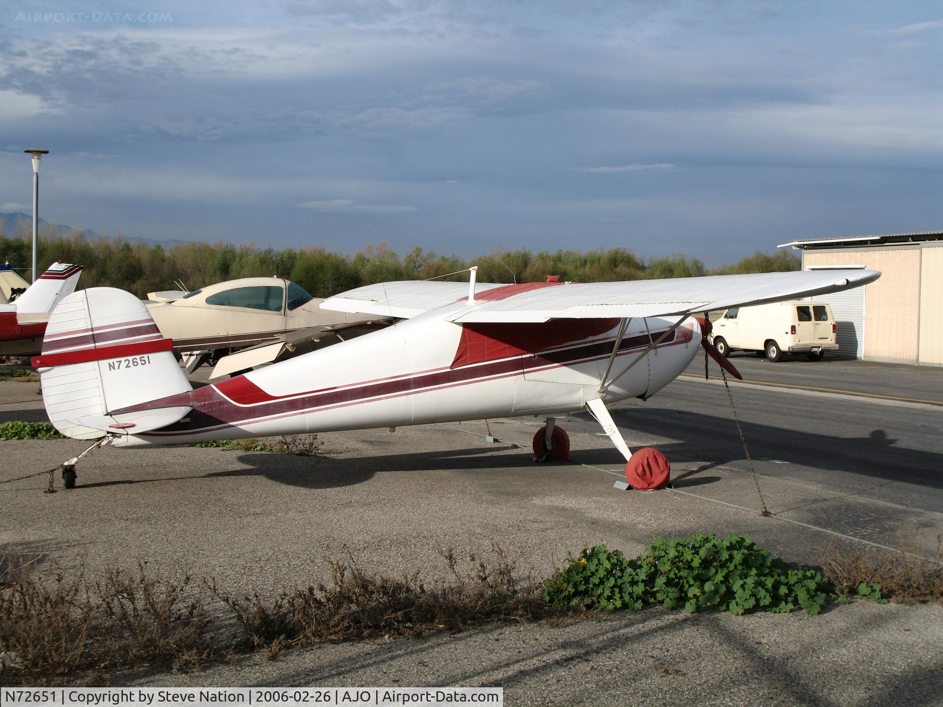 N72651, 1946 Cessna 140 C/N 9827, 1946 Cessna 140 @ Corona Municipal Airport, CA