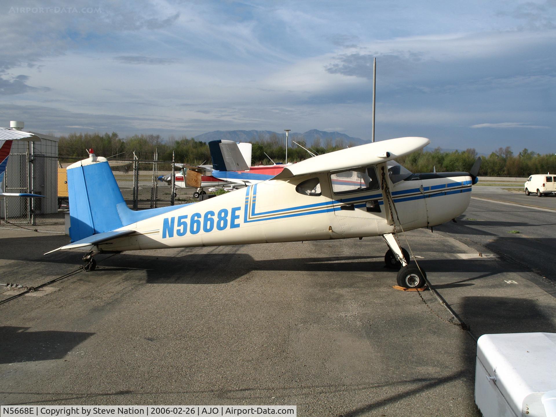 N5668E, 1959 Cessna 150 C/N 17168, Tail-dragging (!) 1959 Cessna 150 @ Corona Municipal Airport, CA