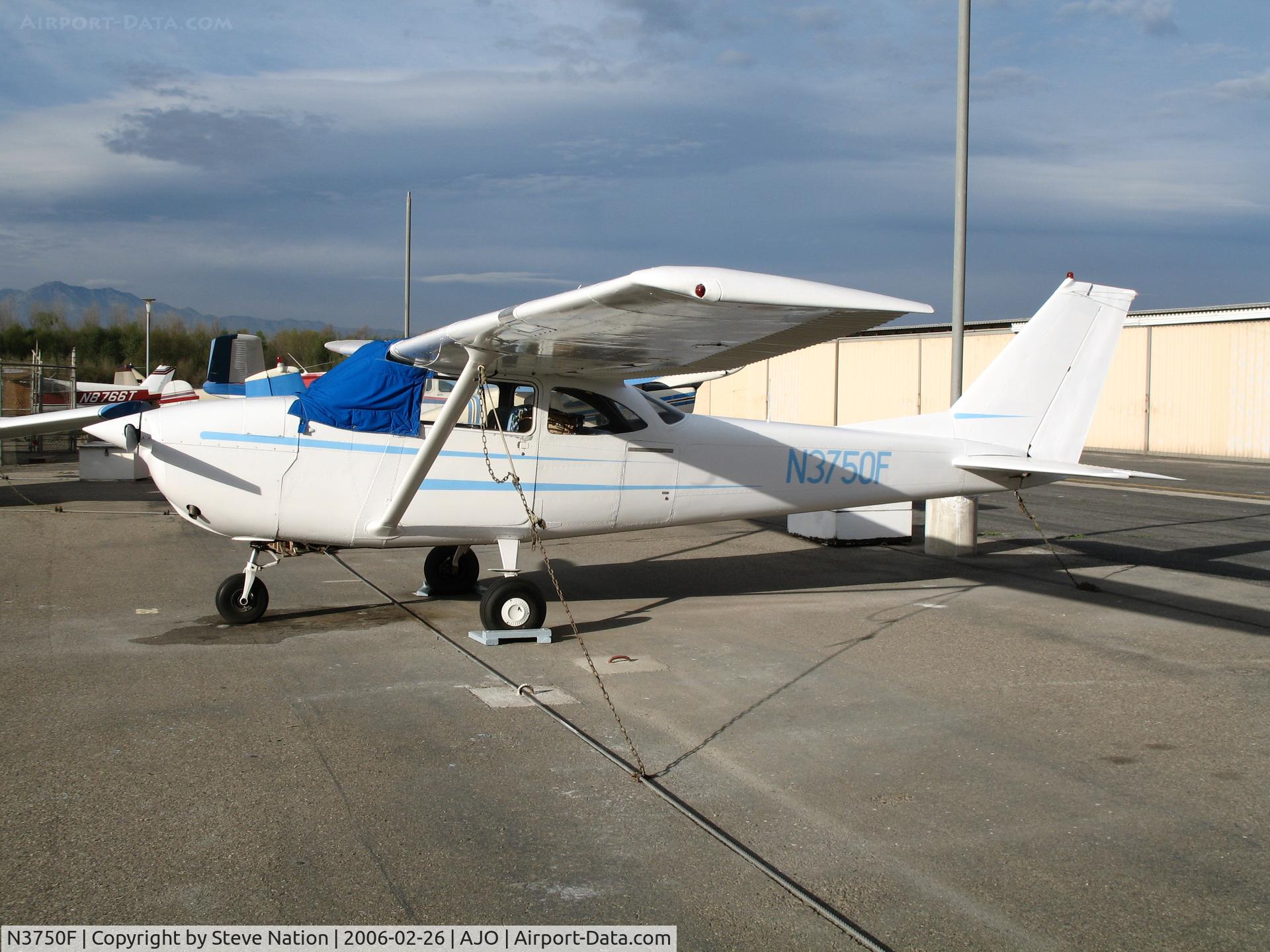 N3750F, 1966 Cessna 172H C/N 17255245, 1966 Cessna 172H visiting from Williams, AZ @ Corona Municipal Airport, CA