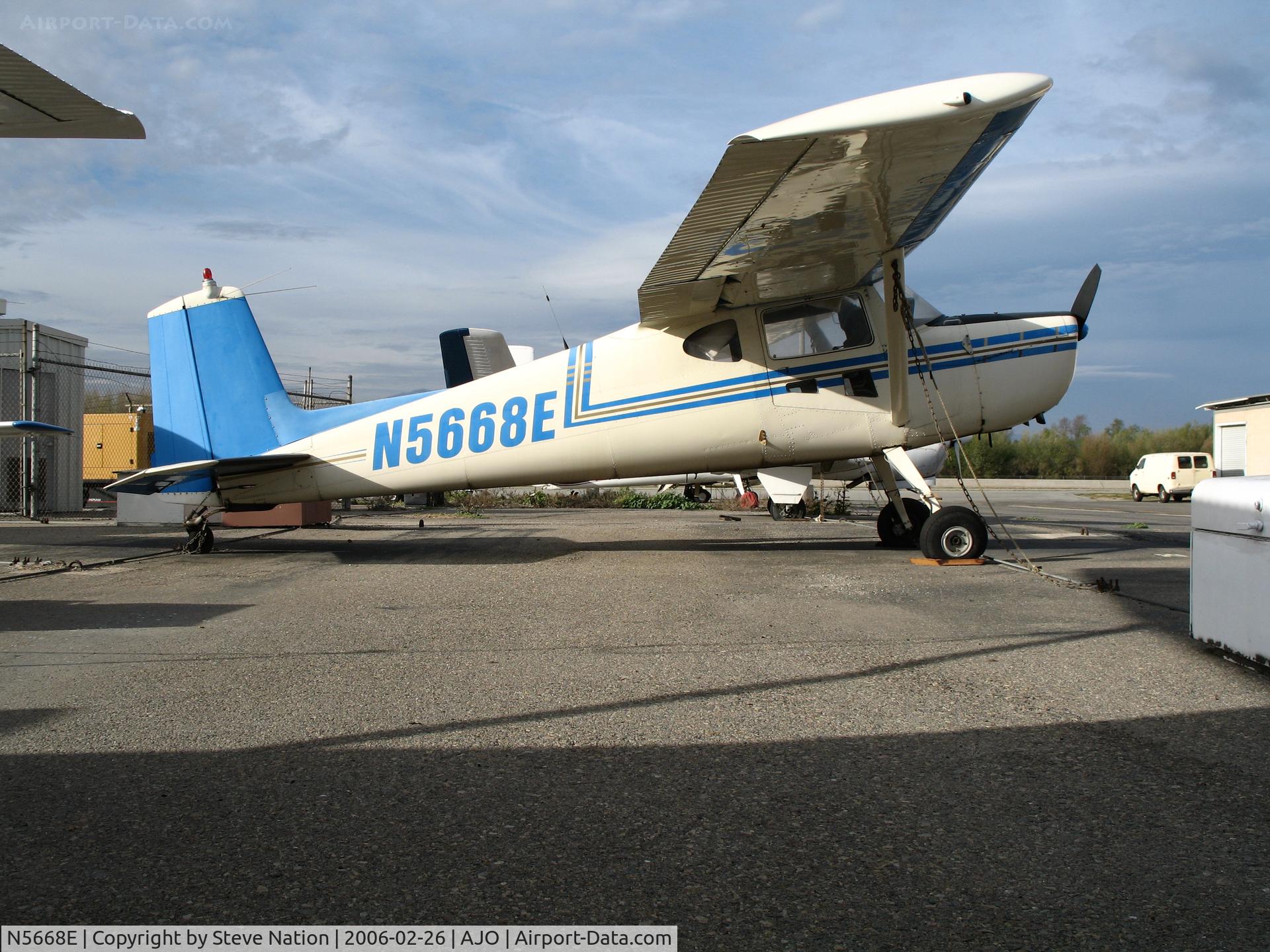 N5668E, 1959 Cessna 150 C/N 17168, Tail-dragging (!) 1959 Cessna 150 @ Corona Municipal Airport, CA