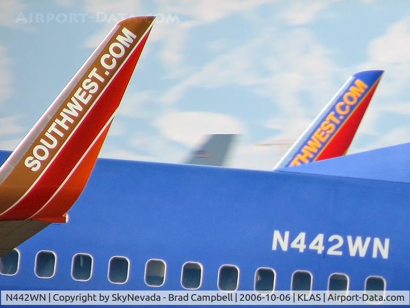 N442WN, 2003 Boeing 737-7H4 C/N 32459, Southwest Airlines / 2003 Boeing 737-7H4 / Somewhere between 1/1/06 & 5/13/06, something happened to the pilot-side winglet.