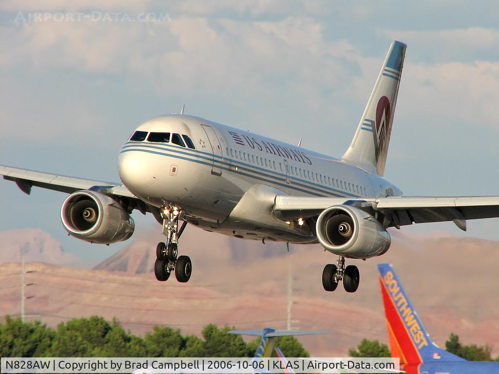 N828AW, 2001 Airbus A319-132 C/N 1552, US Airways - 'Retro' / Airbus Industrie A319-132