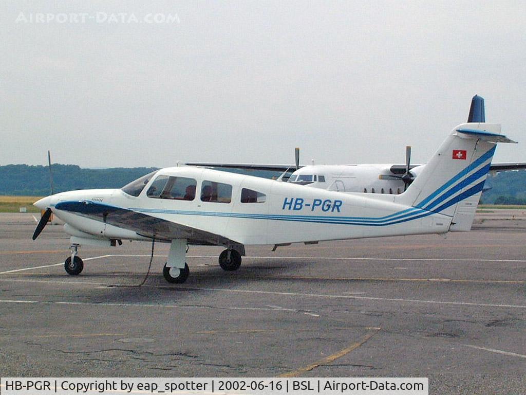HB-PGR, 1982 Piper PA-28RT-201T Turbo Arrow IV C/N 28R-8231045, parked at GACBA General Aviation Center Basel