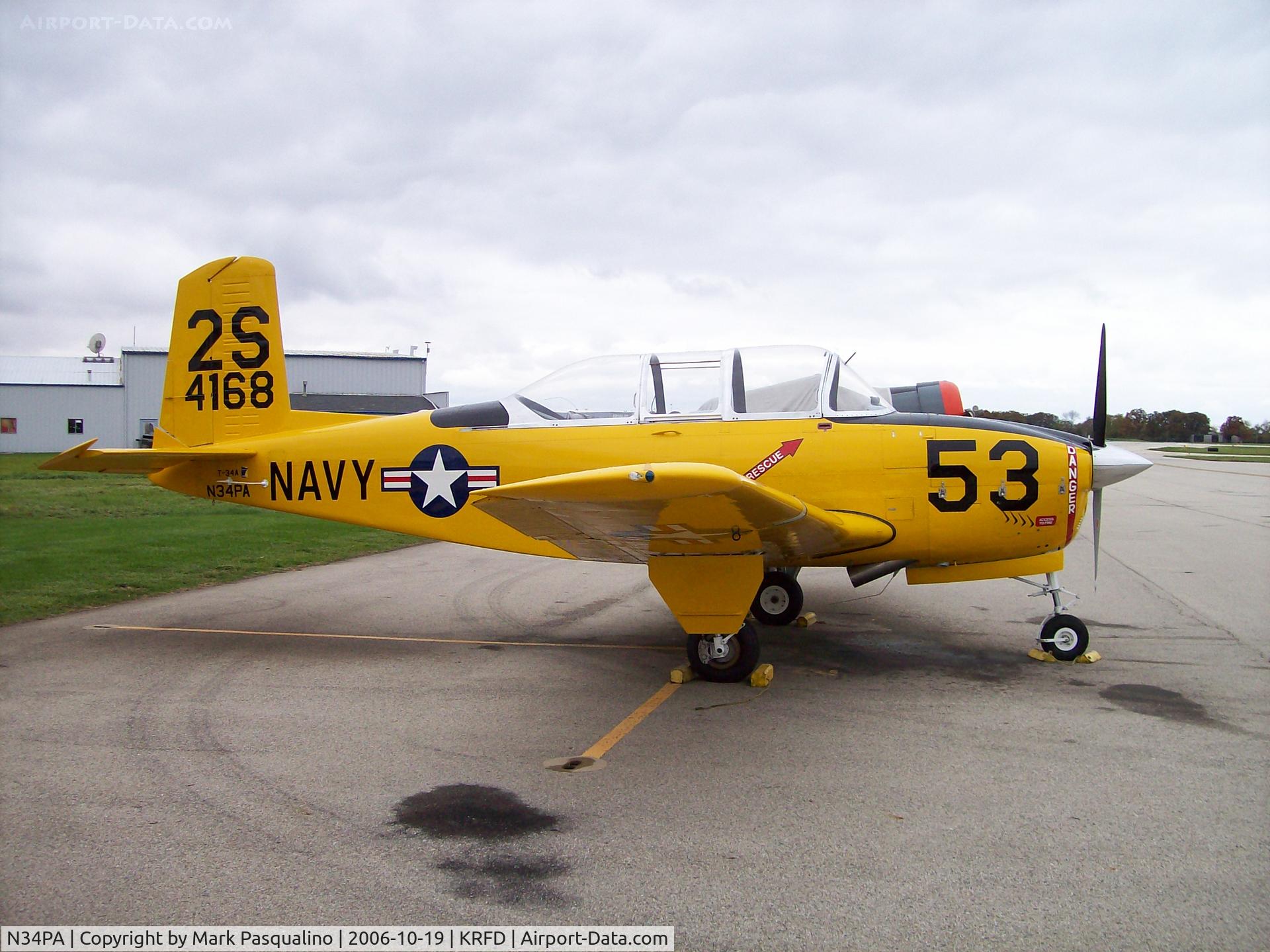 N34PA, 1955 Beech T-34A (A45) Mentor Mentor C/N G-268, Beech T-34A