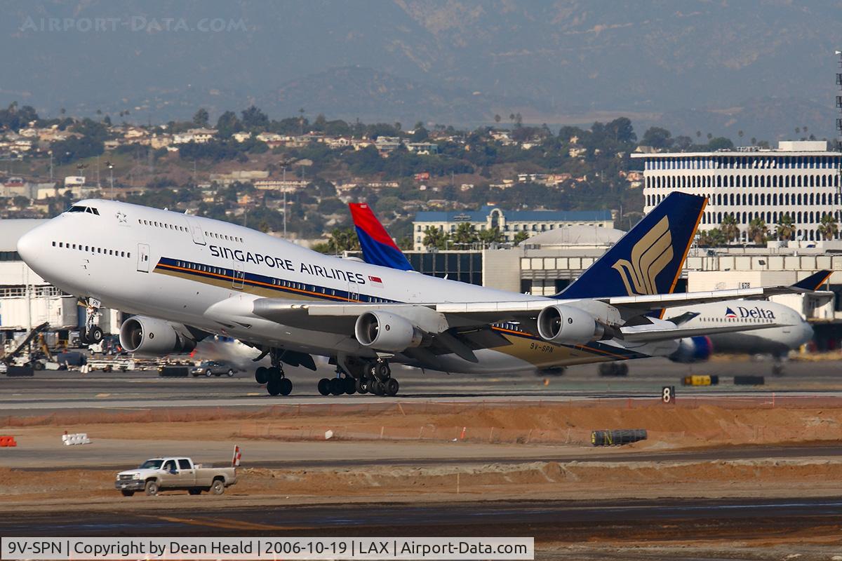 9V-SPN, 2001 Boeing 747-412 C/N 28031, Singapore Airlines 9V-SPN (FLT SIA11) departing RWY 25R enroute to Narita International Airport (RJAA), Japan.