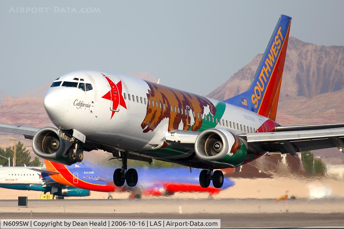 N609SW, 1995 Boeing 737-3H4 C/N 27929, Southwest Airlines N609SW (FLT SWA1134) from Eppley Airfield (KOMA) - Omaha, NE - landing on RWY 25L.