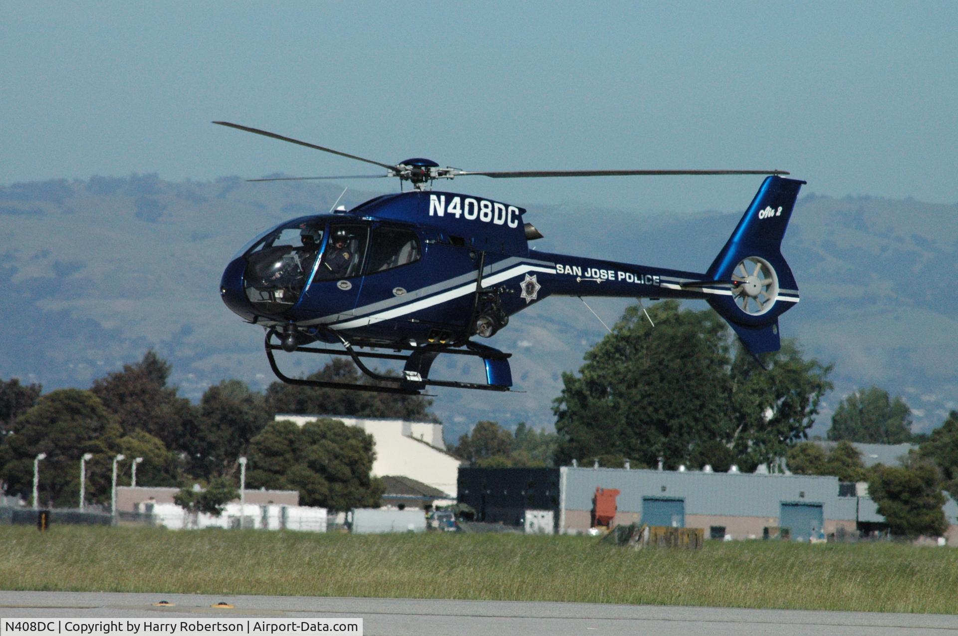 N408DC, 2000 Eurocopter EC-120B Colibri C/N 1151, San Jose PD Helcopter at Moffet Field NAS