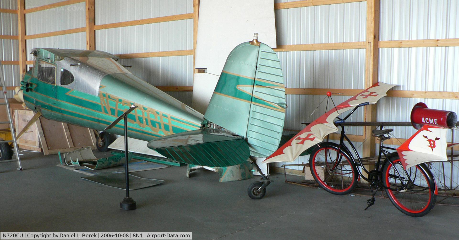 N720CU, 1946 Cessna 140 C/N 9307, This 1946-vintage Cessna 140 is undergoing restoration at the Golden Age Air Museum, Bethel, PA.