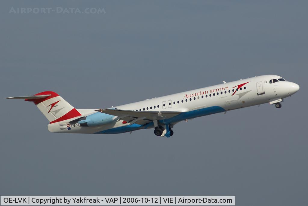 OE-LVK, 1992 Fokker 100 (F-28-0100) C/N 11397, Austrian Arrows Fokker 100