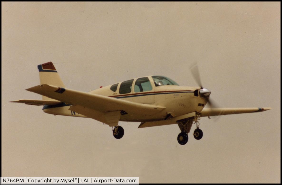 N764PM, 1960 Beech 35-33 Debonair C/N CD-58, On approach to Lakeland