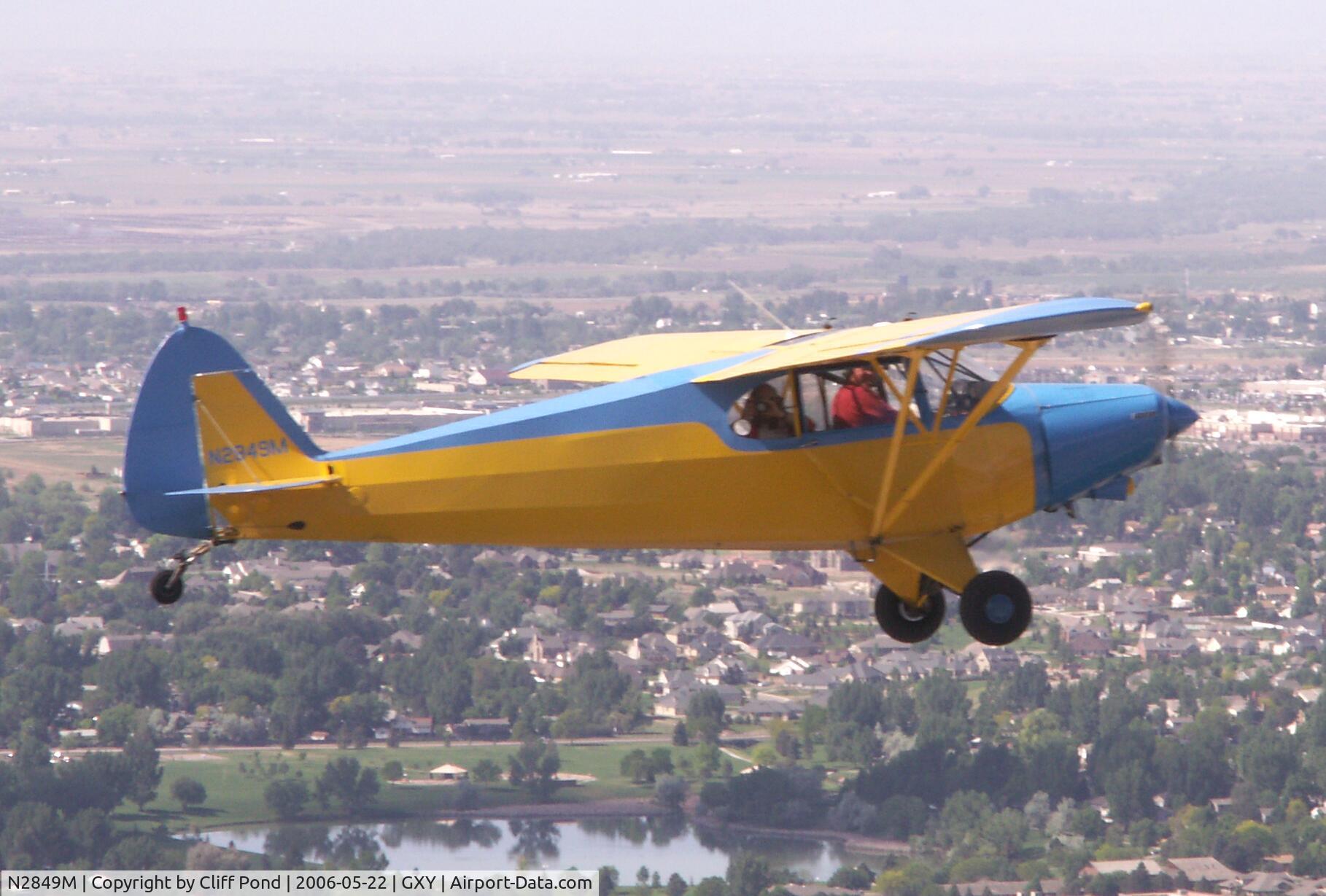 N2849M, 1947 Piper PA-12 Super Cruiser C/N 12-1402, 49 Mike over Greeley, CO