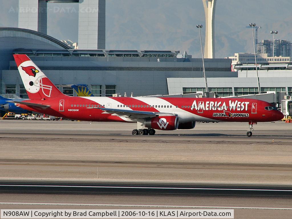 N908AW, 1989 Boeing 757-2G7 C/N 24233, America West Airlines - 'Arizona Cardinals' / 1989 Boeing 757-2G7