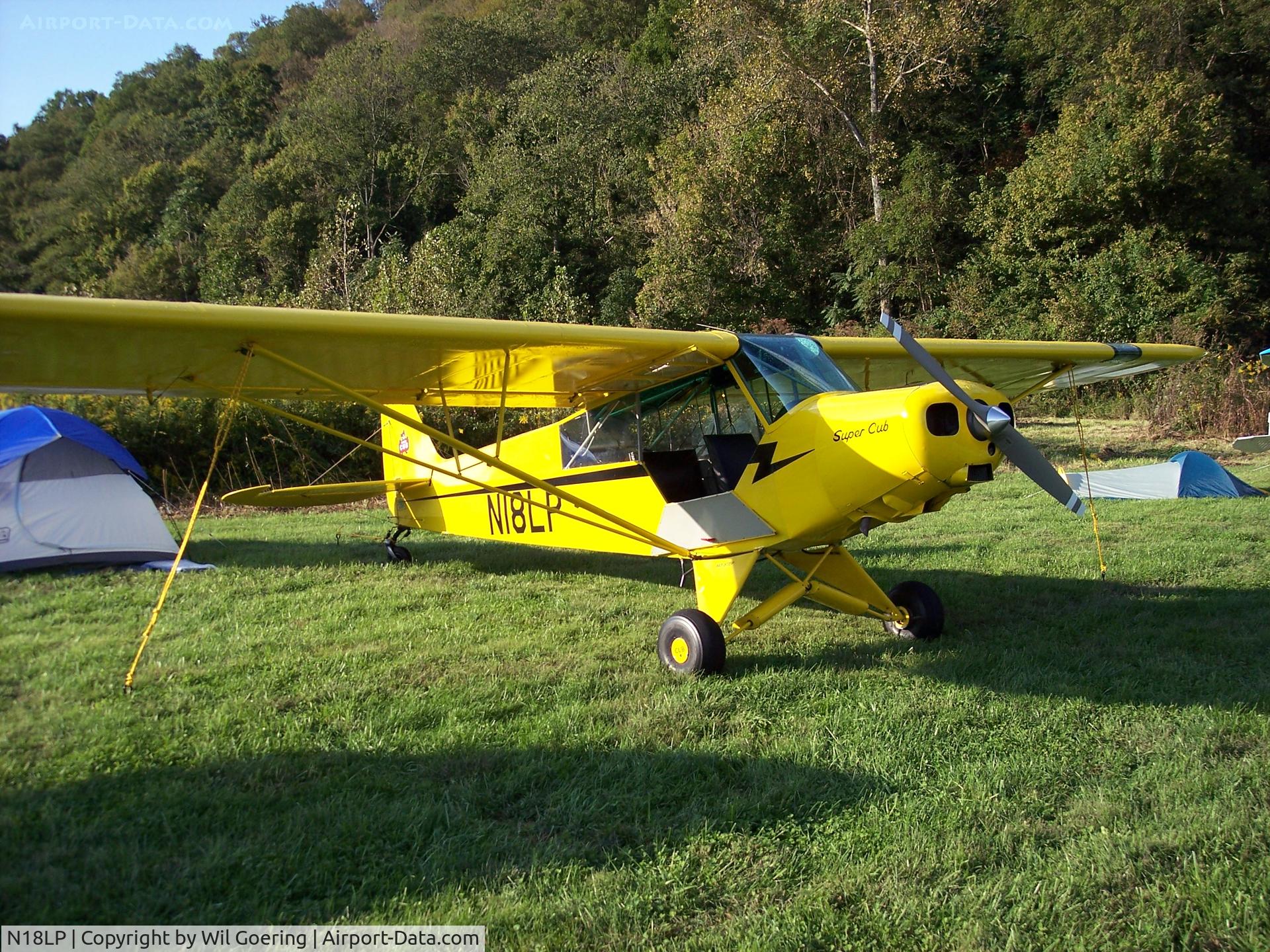 N18LP, 1957 Piper PA-18-150 Super Cub C/N 18-5501, Camping at Lee Bottom Flying Field