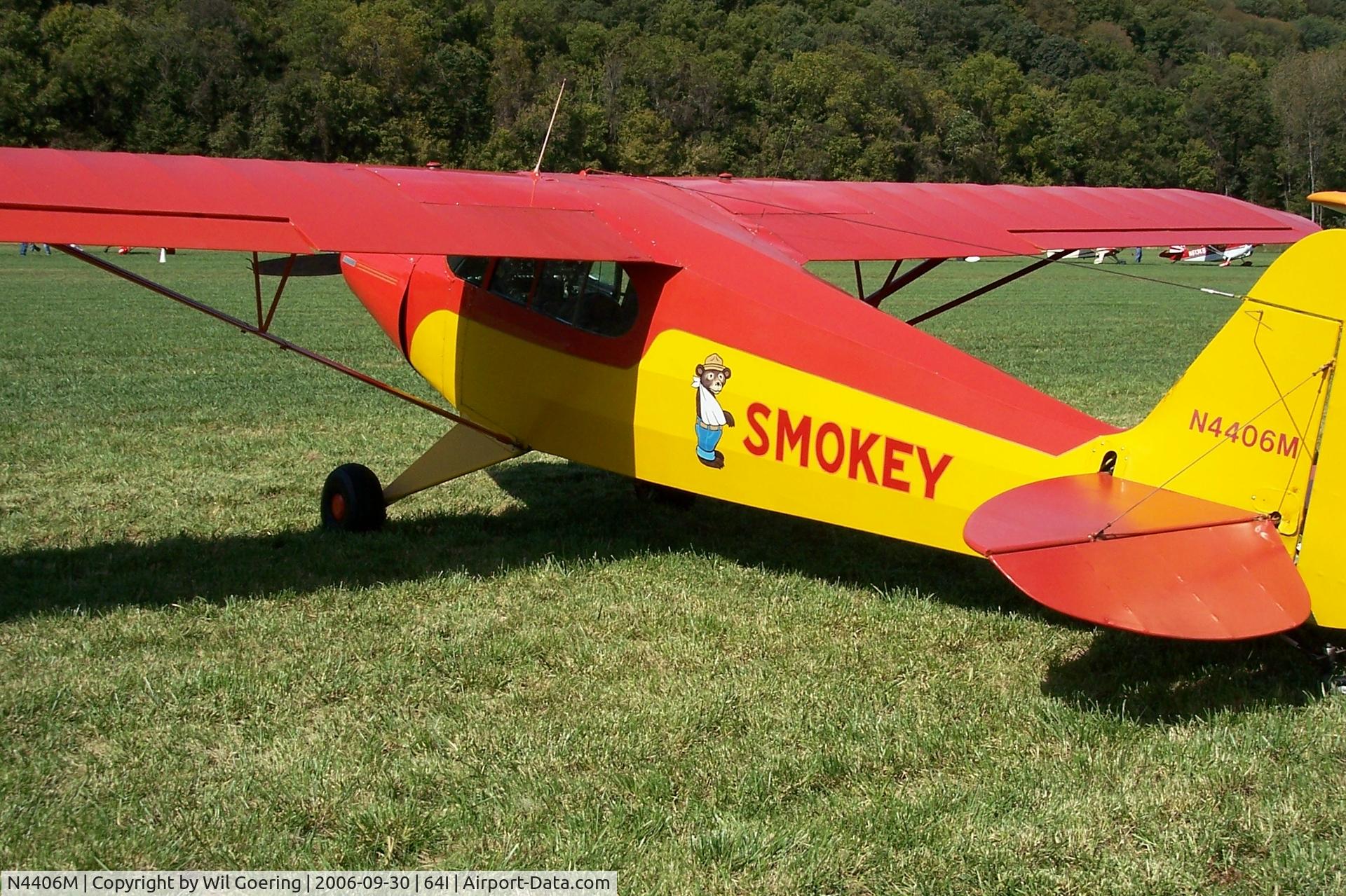 N4406M, 1947 Piper PA-12 Super Cruiser C/N 12-3358, Close Up at Lee Bottom