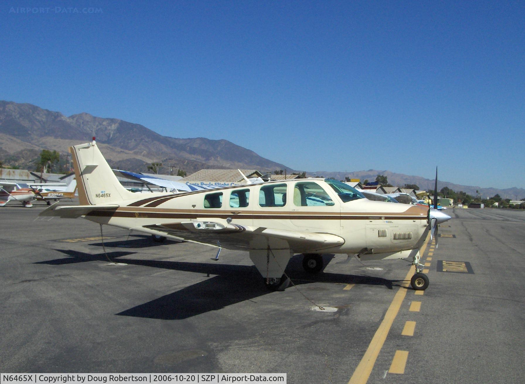 N6465X, 1982 Beech B36TC Bonanza C/N EA-306, 1982 Beech B36TC TURBO BONANZA, Continental TSIO-520-UB 300 Hp