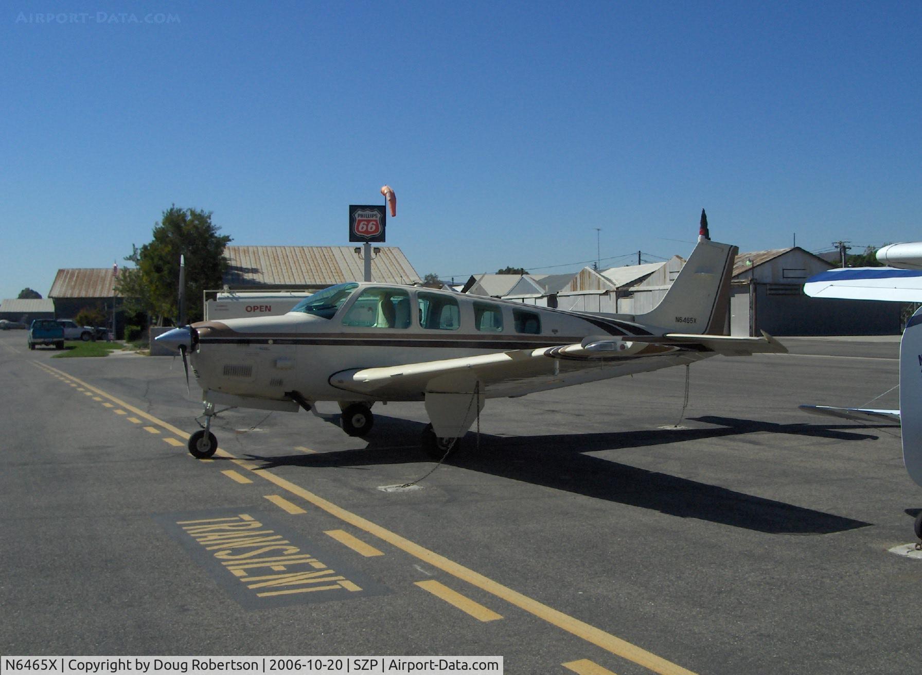 N6465X, 1982 Beech B36TC Bonanza C/N EA-306, 1982 Beech B36TC TURBO BONANZA, Continental TSIO-520-UB 300 Hp