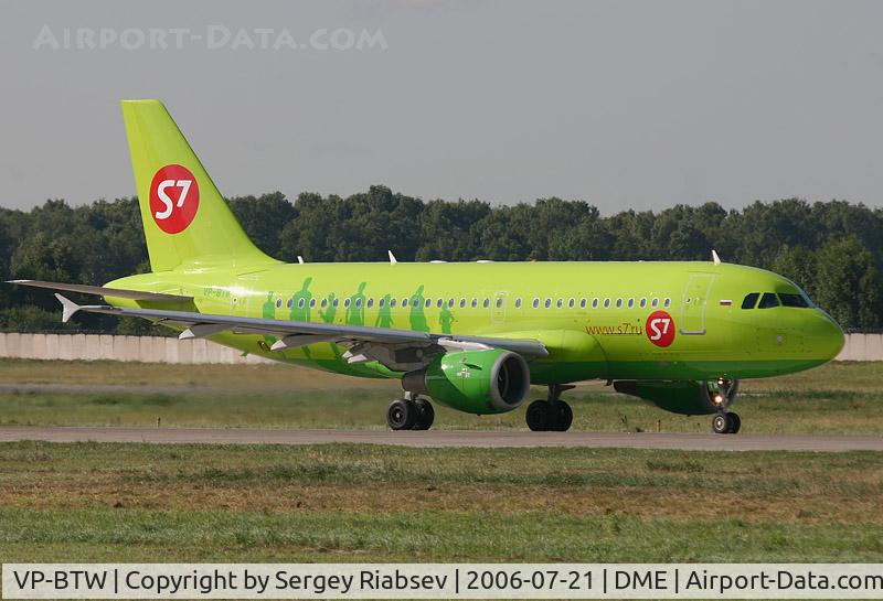 VP-BTW, 1999 Airbus A319-114 C/N 1090, Operated for S7 airlines.
