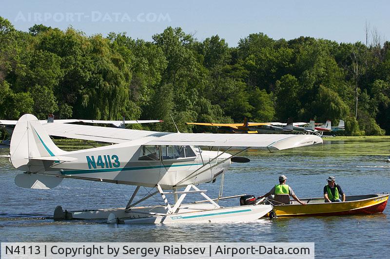 N4113, 1997 Aviat A-1 Husky C/N 1349, EAA AirVenture 2005. Lake Winnebago seabase.