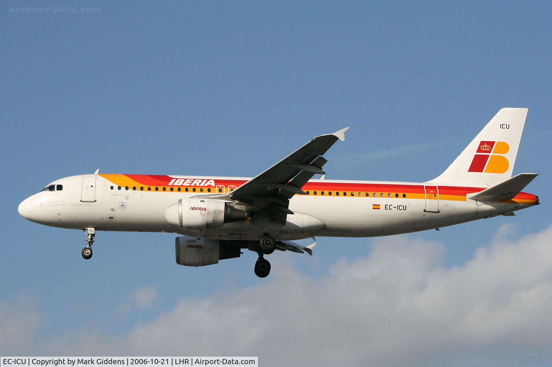 EC-ICU, 1992 Airbus A320-211 C/N 303, Iberia Airbus A320 at Heathrow