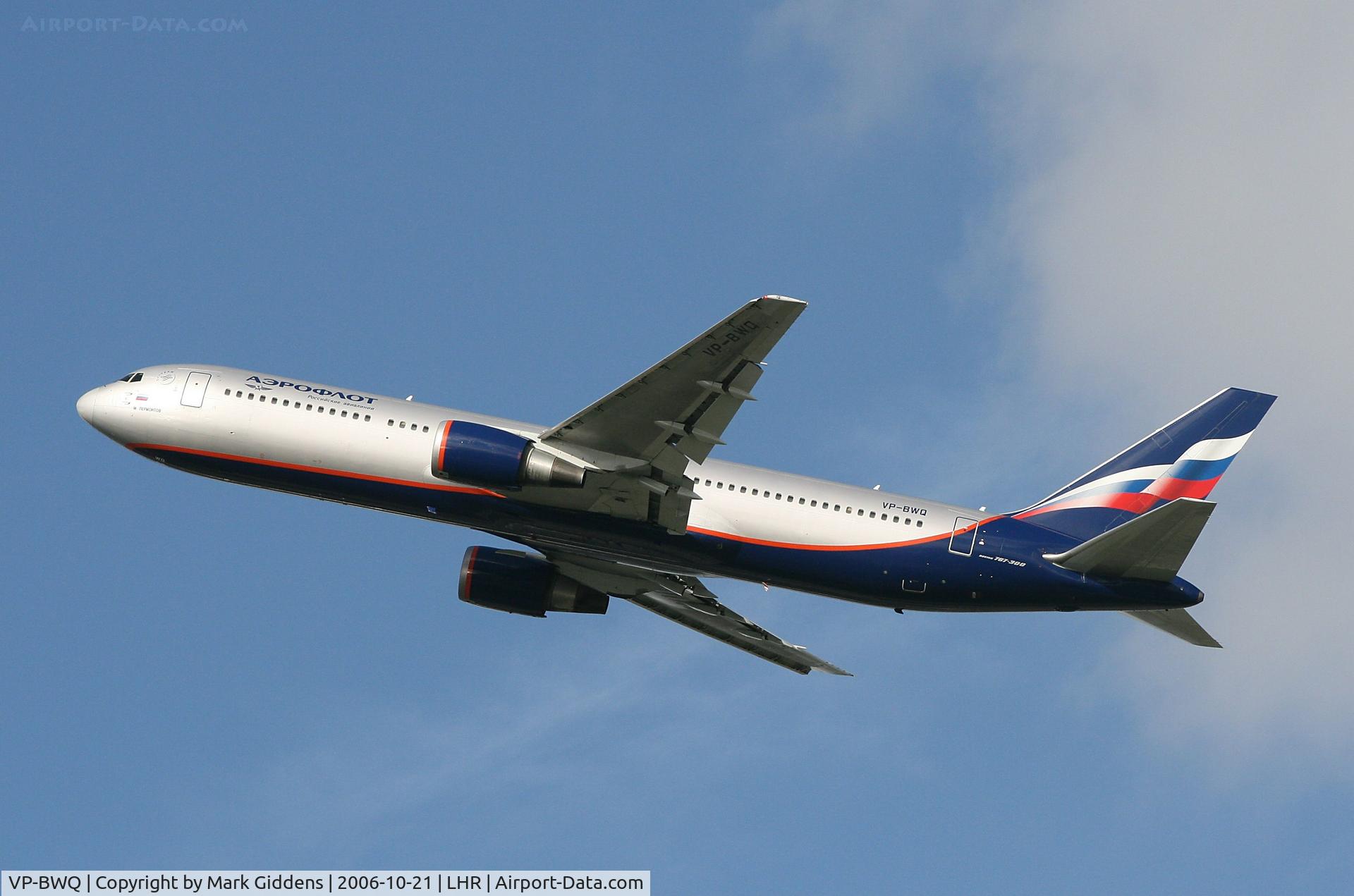 VP-BWQ, 1999 Boeing 767-341/ER C/N 30342, VP-BWQ  Boeing 767-341ER  Aeroflot