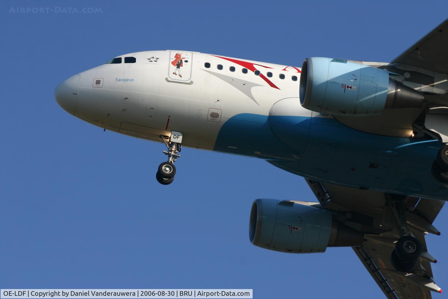 OE-LDF, 2005 Airbus A319-112 C/N 2547, short to land on rwy 25R