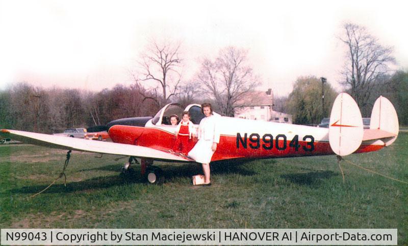 N99043, 1946 Erco 415C Ercoupe C/N 1666, Picture of my wife who solo'ed in this Ercoupe, Susan and Sandy